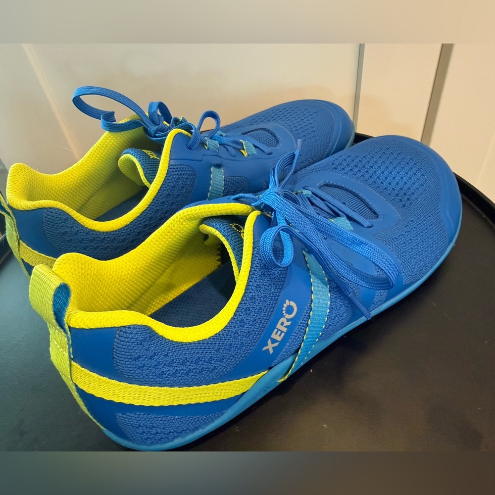 Xero Prio Neo Women’s barefoot/training/running shoes in Blue and Yellow